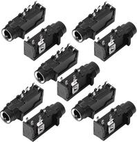 "DealMux" 6,35 mm 1/4 colio stereofoninis lizdas 4 kaiščiai PCB skydo montavimo jungtys 10 vnt.