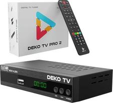 "Deko TV PRO2" skaitmeninis antžeminis dekoderis 2025 DVB-T2 PVR HEVC - Pagrindinis 10 bitų - USB "WiFi" multimedijos PVR [2-in-1 nuotolinio valdymo pultas]