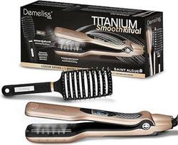 "Demeliss Saint Algue Titanium Smooth Ritual" garinis tiesintuvas - su ventiliuojamu iššukavimo šepečiu - labai efektyvus glotninimas, intensyvus drėkinimas - tinka visų tipų plaukams