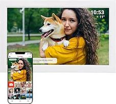 "Denver PFF-1503WMK2" skaitmeninis "Wi-Fi" nuotraukų rėmelis - 15,6 colių "Full HD" IPS jutiklinis ekranas, integruota FRAMEO programinė įranga, belaidis bendrinimas, automatinis naktinis išsijungimas, baltos spalvos
