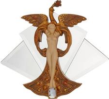 "Design Toscano" PD0461 Secesijos stiliaus veidrodinė sieninė skulptūra "Peacock Princess