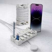 "DeskBrick" 2 pakuotės "CordBrick" sunkiasvoris svertinis kabelių organizatorius stalui, telefono stovas, biuro stalo organizatorius, kabelių valdymas namams, daugiafunkcinė dovana