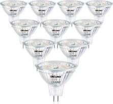 "DiCUNO GU5.3" GU5.3 LED 5 W, šiltai balta 2700 K, 12 V MR16 LED prožektorius, 50 W halogeninio prožektoriaus pakaitalas, 440 lm, 120° spindulio kampas, CRI 82, reflektoriaus lempa, įleidžiamas prožektorius, 10 vnt.