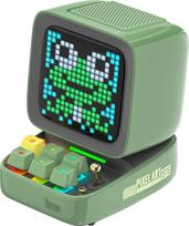 "Divoom Ditoo" daugiafunkcinis "Pixel Art" LED "Bluetooth" garsiakalbis, 256 programuojamas LED skydelis su vakarėlio šviesa, išmanusis skaitmeninis stalo laikrodis, žaidimų muzikos dėžutė, palaikanti TF kortelę ir radiją, žalias
