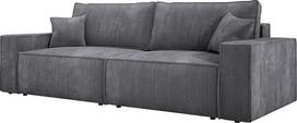 "DomoHome Kasjo" universali kampinė sofa su miego funkcija ir lovos dėže, minkštas velvetinis audinys, lanksti, reguliuojama, dešinysis išdėstymas, miegamasis paviršius: 205 x 135 cm, dydis: 245 x 90 x 83 cm, spalva