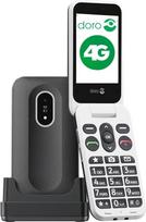 "Doro" - "Leva L20" - Vyresnio amžiaus mobilusis telefonas - 4G sulankstomas mobilusis telefonas be sutarties - Didelis ekranas - Galingas HD kokybės garsas - Fotoaparatas - Avarinis mygtukas su GPS - Įskaitant įkrovimo stotelę -
