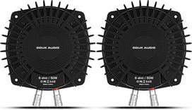 "Douk Audio BS-1 Bass Shaker": 50 W didelio našumo žemų dažnių garsiakalbis - taktilinis keitiklis - žemų dažnių garsiakalbis, skirtas namų kinui, automobilių garso aparatūrai ir žaidimų kėdėms su vibracine emulsija (1 pora)