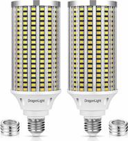 "DragonLight" 50 W itin ryškios kukurūzų šviesos LED lemputės (pakeičia 350 W) - E27/E40 Edisono LED lemputė - 3000 K šiltos baltos spalvos 6000 LM, skirta komerciniam apšvietimui - garažo dirbtuvėms, biurui, kiemui (2 vnt.)