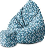 "DreamRoots Bean Bag" 80 x 80 x 120 cm - "Bean Bag" su atlošu, taburete ir užvalkalu - sėdynės pagalvėlė grindims suaugusiems su užpildu M
