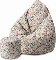 "DreamRoots Bean Bag" 80 x 80 x 120 cm - "Bean Bag" su atlošu, taburete ir užvalkalu - sėdynės pagalvėlės pagrindas - "Chill Bubibag" - "Bean Bag" su užpildu - suaugusiesiems su užpildu M-Lichtblum1
