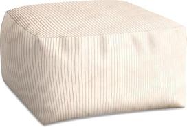 "DreamRoots Pouf Stool Comfort" 70 x 70 x 40 cm - "Laidinis pufas" svetainei - fotelio ir sofos kojų pakojis - sėdynės lentynėlė - pupelių maišas