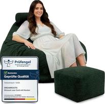 "DreamRoots" pupelių maišas suaugusiesiems arba vaikams - pupelių maišas sofa - pupelių maišas su taburete ir užvalkalu - pupelių maišai su užpildu 90 x 90 x 100 cm Miško simfonija