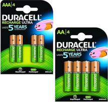 "Duracell" AA ir AAA įkraunamos baterijos, iš anksto įkraunamos, 8 vnt.