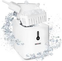 "Duronic ICM120 WE Ice Cube Maker" - kompaktiškas ledo gaminimo įrenginys namams, 9 ledo kubeliai per 7-9 minutes, 1,5 l talpa, automatinis ledo kubelių gaminimo įrenginys, tylus ir greitas, idealiai tinka virtuvei, biurui ir vakarėliams