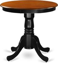 "East West Furniture" EMT-BCH-TP "Edan" gummedžio valgomojo stalas 30 colių apvalus juodos ir vyšninės spalvos