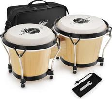 "Eastar Bongo Drums" 6 ir 7 colių mediniai mušamieji instrumentai bongo vaikams, suaugusiesiems, pradedantiesiems, natūrali apdaila, EBO-1