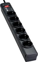 "Eaton Protection Strip 6 Tel@ FR" - PS6TF - 6 prancūziški lizdai + 1 telefono lizdas - Juoda