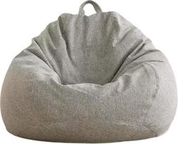 "Eco Indoor Bean Bag" su regeneruojamu užpildu, "Pouf", atpalaiduojanti kėdė, sėdynės pagalvėlė, grindų pagalvėlė, "Bean Bag", 350 L, šviesiai pilka