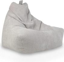 "Ecopuf Keiko Bean Bag Corduroy kėdė dydis S 75 x 75 x 70 cm su užpildymo vidaus Velvet Bean maišai atsipalaidavęs sėdėti ir gulėti Bean Bag kėdė su rankena ir pagalvėlė
