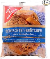 "Edeka Gut & Günstig" mišrios bandelės kepimui, 6 vnt. (6 x 540 g)