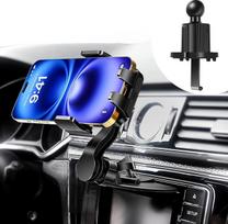"EEEKit" mobiliojo telefono laikiklis CD lizdui automobilyje, "3-in-1" automobilinis telefono laikiklis su ventiliacijos kabliuku ir CD laikikliu, sukasi 360° kampu, neslystantis silikonas, universalus mobiliojo telefono laikiklis automobilyje, skirtas 4-