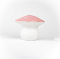 "Egmont Toys" grybų lempa, raudona - vaikiška, rankomis tapyta, 1,5 W LED, dekoratyvinė ir saugi naktinė lemputė kūdikiui ir vaikų kambariui (tamsiai rožinė, vidutinio skersmens 26 x 20)