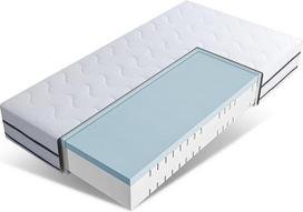 "EGO Home" čiužinys 90 x 200 cm kietumas H2/H3 7 zonų šaltųjų putų čiužinys 16 cm su gelio atminties putomis