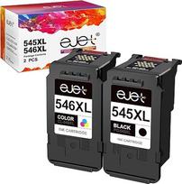"ejet" atkurtos PG-545XL CL-546XL rašalo kasetės, skirtos "Canon" PG545 CL546, skirtos "Canon Pixma MG2550 MG2550S MG2950 TR4550 TS3150 TS3151 MX495 MG3050 MG2950 MG2450 MG3053 MG3051 iP2850 (1 juoda, 1 spalvota)