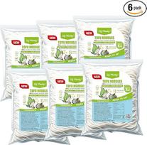 "Elf-Family" 300 g × 6 pakuotės tofu makaronų - greito paruošimo makaronai, daug baltymų, mažiau angliavandenių, mažai angliavandenių, veganiški, greitai paruošiami, autentiški iš Tailando, be cukraus ir riebalų, MHD: 08/11/2026