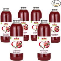 "Elite Naturel" ekologiškos granatų 100 % tiesioginės sultys, 6 x 700 ml