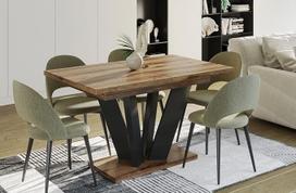 "Endo-Moebel Alex" valgomojo stalas nuo 130 cm iki 210 cm išskleidžiama kolona Virtuvės stalas Elegantiškas (vienuolyno ąžuolas)