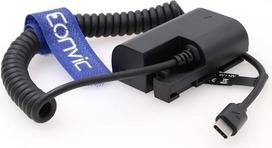 "Eonvic LP-E6 Dummy Battery to USB Type-C PD Power Cable Dummy Battery Coupler Adapter Replacement Cable for Canon EOS 70D 7D 60D 6D 5D Mark II III