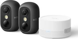 "eufy eufyCam C35" (2 vnt.), belaidė stebėjimo kamera lauke ir viduje, magnetinis laikiklis, spalvotas naktinis matymas, vietinė atmintis, IP67, veidų aptikimo funkcija, suderinama su saulės baterijomis, be ABO, juoda