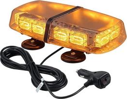 "EYPINS" 72 LED įspėjamasis žibintas, 12/24 V besisukantis švyturėlis, 36 W įspėjamoji šviesa, mirksinti šviesa, sunkvežimio, automobilio stogo avarinio pavojaus įspėjimo stroboskopas, 7 režimai su super magnetiniu pagrindu, IP65 E57 (oranžinė)
