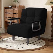 "Fabulcozy" 1 sėdimos vietos sulankstoma sofa-lova fotelis "Great Comfort", nuimamas su pagalvėlėmis, porankiais ir metalinėmis kojelėmis