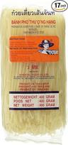 "Farmer Rice Noodles" - tailandietiški 3 mm pločio ryžių makaronai iš ryžių miltų - 17 x 400 g