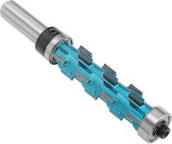 "Fdit Flush Trim Router Bit", karbido dvigubo guolio spiralinis antgalis, skirtas medienos kraštams ir šablonams frezuoti, profesionalus medžio apdirbimo įrankis
