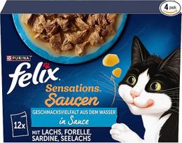 "Felix Sensations Sauces" drėgnas kačių maistas, 4 arba 6 pakuotės