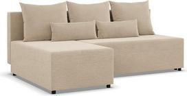 "Fermo" - kampinė sofa su miego funkcija, lovos dėžė, komfortas ir tyla, universali pusė, smėlio spalvos (Poso 100)