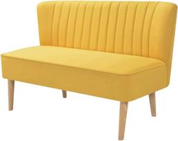 "Festnight" sofa Medžiaginė sofa Lounge Sofa Sofa Kanapa Medžiaginė svetainės sofa 117 x 55,5 x 77 cm Geltona