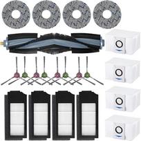 "Fictezlove" priedai "Ecovacs DEEBOT X1 Omni", "Ecovacs Deebot X1 Omni X1 Turbo" dulkių siurblio-roboto atsarginės dalys, 1 pagrindinis šepetys, 4 dulkių maišeliai, 4 HEPA filtrai, 4 servetėlės, 8 šoniniai šepetėliai