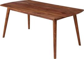 "FineBuy" stačiakampio formos valgomojo stalas, 120 cm, medžio masyvas, dizaino valgomojo stalas 4-6 žmonėms, kaimo namų virtuvės stalas, medžio masyvo stalas