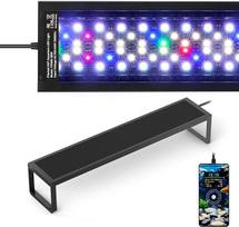"fishkeeper" 6 eilių WRGB LED akvariumo apšvietimas, 24/7 režimas su 1 mygtuko sinchronizavimo ir atminties funkcija, akvariumo lempa su "pasidaryk pats" laikmačiu (1 min.) ir 1 % pritemdymu bei 9 spalvomis, programuojama viso spektro akvariumo šviesa
