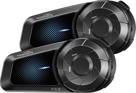 "Fodsports FX-S" ausinės motociklui "Bluetooth 5.4", šalmo ryšio sistema 2 žmonėms, trigubas triukšmo slopinimas, IP67 atsparumas vandeniui, laisvų rankų įrangos rinkinys su balso asistentu, dideli mygtukai