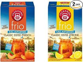 "frio Iced Tea Teapot" dviguba pakuotė - klasikinė ledinė arbata su persikais ir citrina (2 x 45 g)