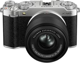 "Fujifilm X-M5" beveidrodis skaitmeninis fotoaparatas XC15-45mmF3.5-5.6 OIS PZ objektyvo rinkinys - sidabrinis
