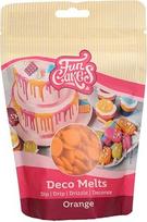"FunCakes Deco Melts Orange" - nardinkite, lašinkite, mirkykite ir puoškite! Ištirpinkite mikrobangų krosnelėje ir supilkite į bet kokią formą, 250 g