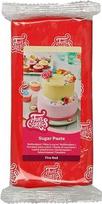 "FunCakes" ritininis fondantas, ugnies raudonumo, lengvai naudojamas, lygus, lankstus, minkštas ir elastingas, puikiai tinka tortams dekoruoti, halalinis, košerinis ir be glitimo, 1 kg, pakuotė po 1 vnt.