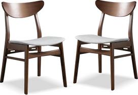 "Furniture of America Beck" "Beck" vidurio amžiaus modernaus audinio minkštasuoliai (2 vnt.) su išlenkta nugarėle ir kampuotomis kojomis, tvirtas rėmas, valgomojo virtuvės sėdimoji dalis