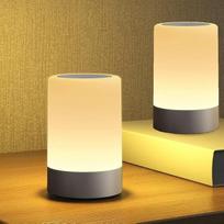 "G Keni" 2 LED naktinių lempų pakuotė Vaikiška jutiklinio valdymo reguliuojama naktinė lemputė Kūdikių baterija Slaugos šviesos naktinė lempa USB įkraunama lempa (šilta šviesi) [A energijos klasė] [G energijos klasė]